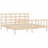 Bed Frame without Mattress 183x203 cm King Solid Wood Pine