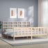 Bed Frame without Mattress 183x203 cm King Solid Wood Pine