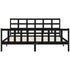 Bed Frame without Mattress Black 183x203 cm King Solid Wood Pine