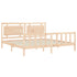 Bed Frame without Mattress 183x203 cm King Solid Wood Pine