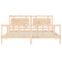 Bed Frame without Mattress 183x203 cm King Solid Wood Pine