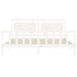 Bed Frame without Mattress White 183x203 cm King Solid Wood Pine