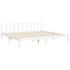 Bed Frame without Mattress White 183x203 cm King Solid Wood Pine