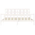 Bed Frame without Mattress White 183x203 cm King Solid Wood Pine