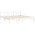 Bed Frame without Mattress White 183x203 cm King Solid Wood Pine