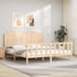 Bed Frame without Mattress 183x203 cm King Solid Wood Pine