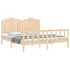 Bed Frame without Mattress 183x203 cm King Solid Wood Pine