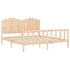 Bed Frame without Mattress 183x203 cm King Solid Wood Pine