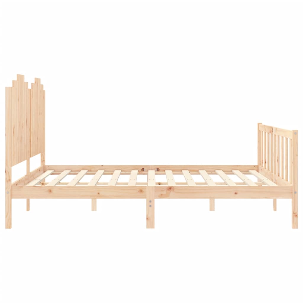 Bed Frame without Mattress 183x203 cm King Solid Wood Pine