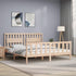 Bed Frame without Mattress 183x203 cm King Solid Wood Pine