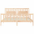 Bed Frame without Mattress 183x203 cm King Solid Wood Pine