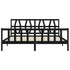 Bed Frame without Mattress Black 183x203 cm King Solid Wood Pine