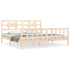 Bed Frame without Mattress 183x203 cm King Solid Wood Pine