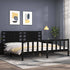 Bed Frame without Mattress Black 183x203 cm King Solid Wood Pine