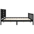 Bed Frame without Mattress Black 183x203 cm King Solid Wood Pine