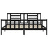 Bed Frame without Mattress Black 183x203 cm King Solid Wood Pine