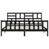 Bed Frame without Mattress Black 183x203 cm King Solid Wood Pine