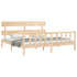 Bed Frame without Mattress 183x203 cm King Solid Wood Pine