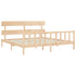 Bed Frame without Mattress 183x203 cm King Solid Wood Pine