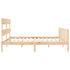 Bed Frame without Mattress 183x203 cm King Solid Wood Pine