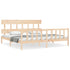 Bed Frame without Mattress 183x203 cm King Solid Wood Pine