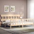 Bed Frame without Mattress 183x203 cm King Solid Wood Pine