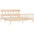 Bed Frame without Mattress 183x203 cm King Solid Wood Pine