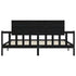 Bed Frame without Mattress Black 183x203 cm King Solid Wood Pine