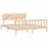 Bed Frame without Mattress 183x203 cm King Solid Wood Pine