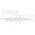 Bed Frame without Mattress White 183x203 cm King Solid Wood Pine