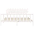 Bed Frame without Mattress White 183x203 cm King Solid Wood Pine