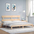 Bed Frame without Mattress 183x203 cm King Solid Wood Pine