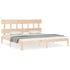 Bed Frame without Mattress 183x203 cm King Solid Wood Pine