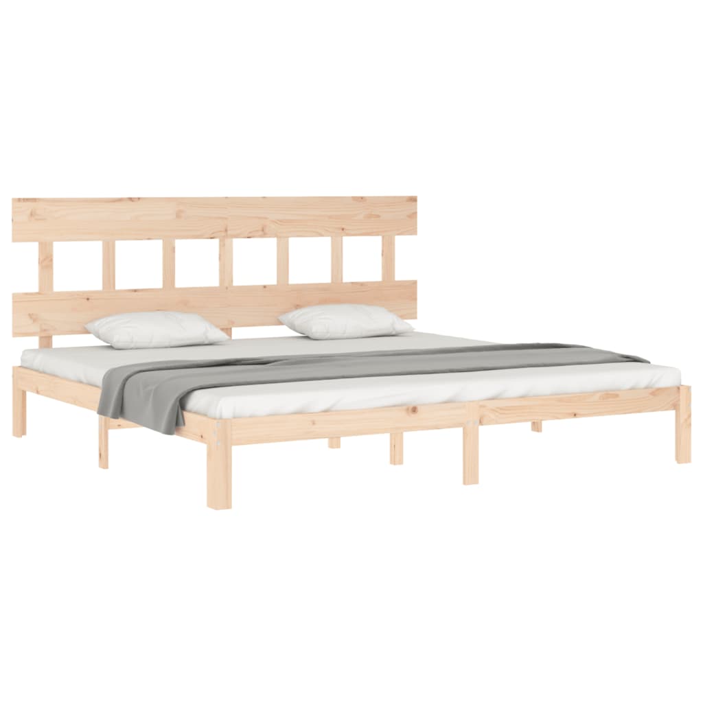 Bed Frame without Mattress 183x203 cm King Solid Wood Pine