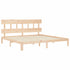 Bed Frame without Mattress 183x203 cm King Solid Wood Pine