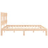 Bed Frame without Mattress 183x203 cm King Solid Wood Pine