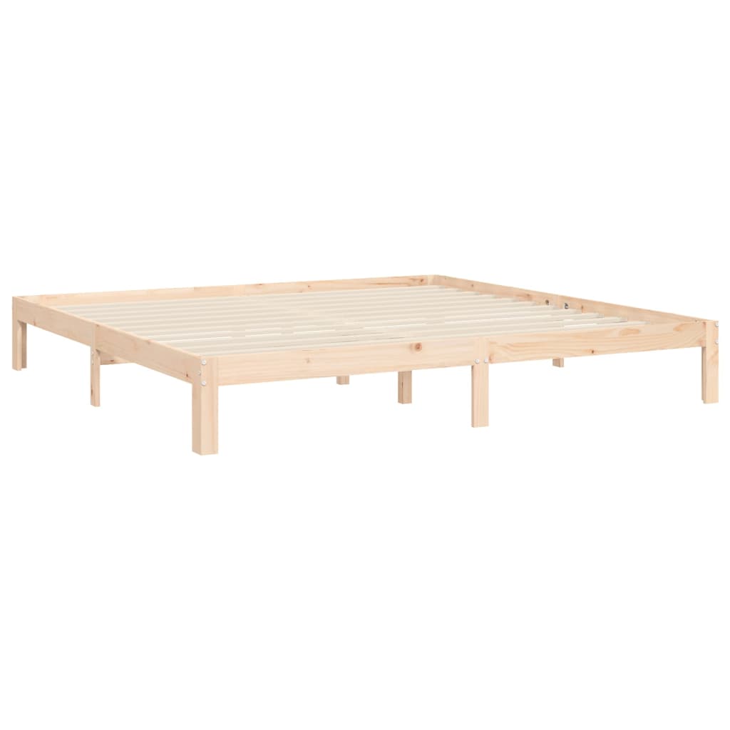 Bed Frame without Mattress 183x203 cm King Solid Wood Pine