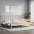 Bed Frame without Mattress 183x203 cm King Solid Wood Pine