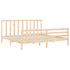 Bed Frame without Mattress 183x203 cm King Solid Wood Pine