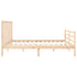 Bed Frame without Mattress 183x203 cm King Solid Wood Pine