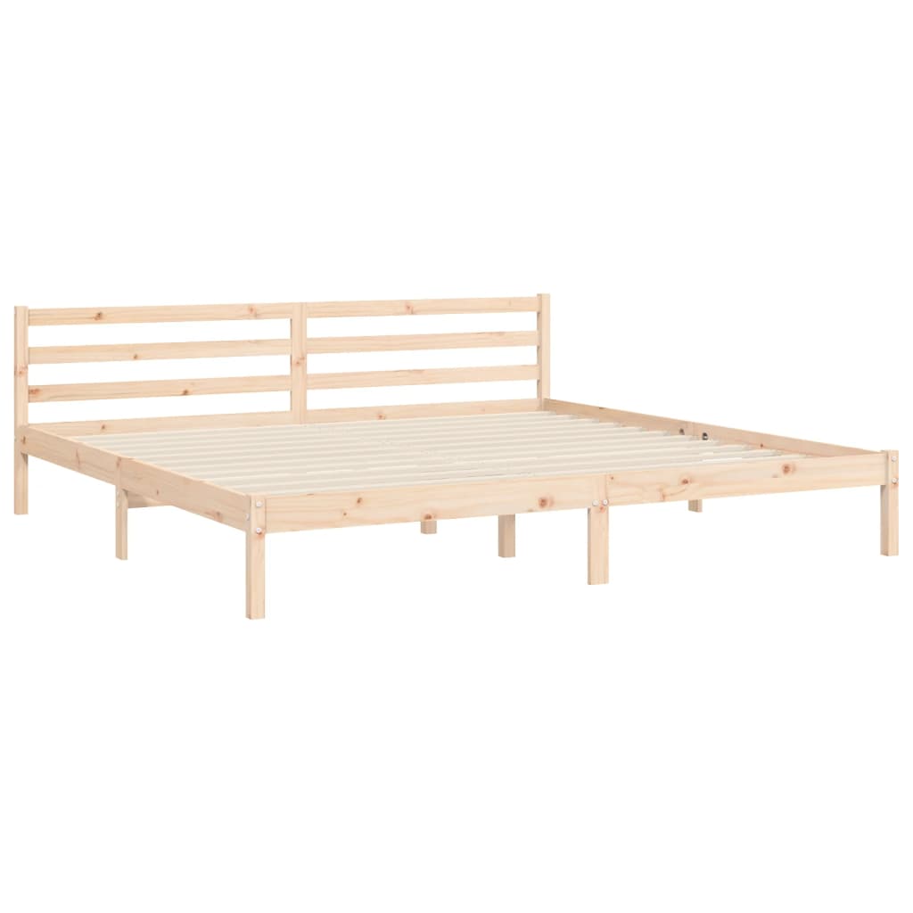 Bed Frame without Mattress 183x203 cm King Solid Wood Pine