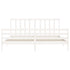 Bed Frame without Mattress White 183x203 cm King Solid Wood Pine