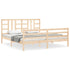 Bed Frame without Mattress 183x203 cm King Solid Wood