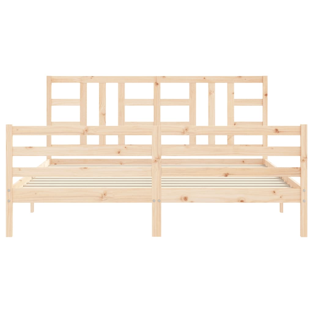 Bed Frame without Mattress 183x203 cm King Solid Wood