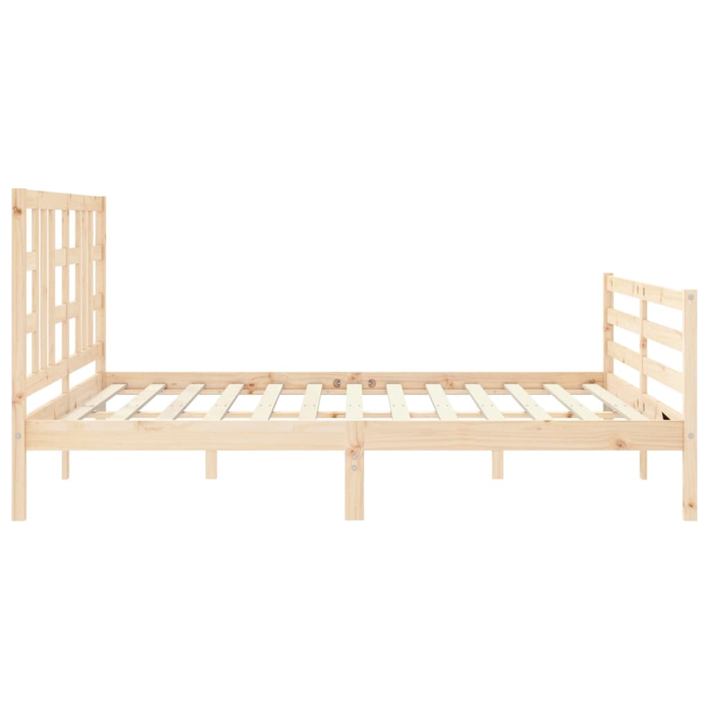 Bed Frame without Mattress 183x203 cm King Solid Wood