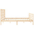 Bed Frame without Mattress 183x203 cm King Solid Wood