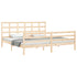 Bed Frame without Mattress 183x203 cm King Solid Wood