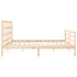 Bed Frame without Mattress 183x203 cm King Solid Wood