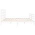 Bed Frame without Mattress White 183x203 cm King Solid Wood