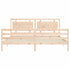 Bed Frame without Mattress 183x203 cm King Solid Wood